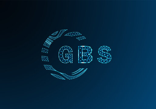 GBS low poly letter logo vector design. GBS lower poly logo design. GBS unique low poly logo design.