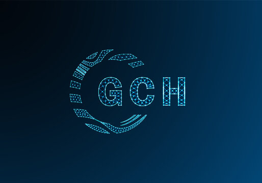 GCH low poly letter logo vector design. GCH lower poly logo design. GCH unique low poly logo design.