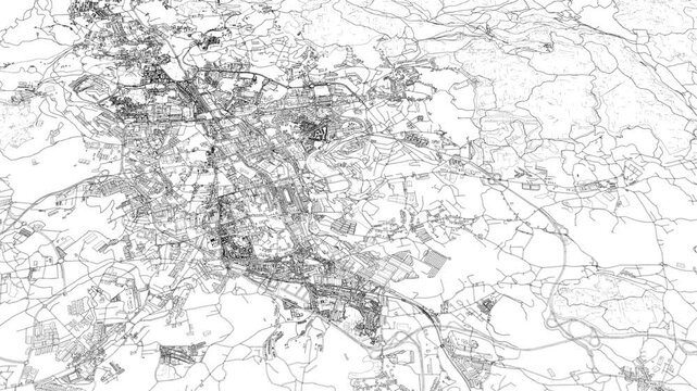 3D looped animation of city - Braga Portugal