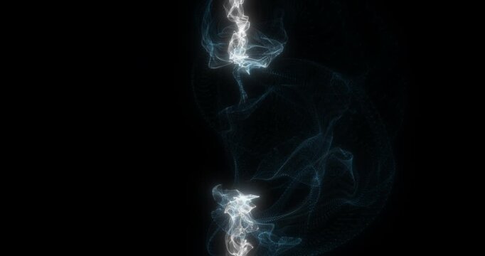 A bright vertical stream of electric energy glows intensely against a dark background.