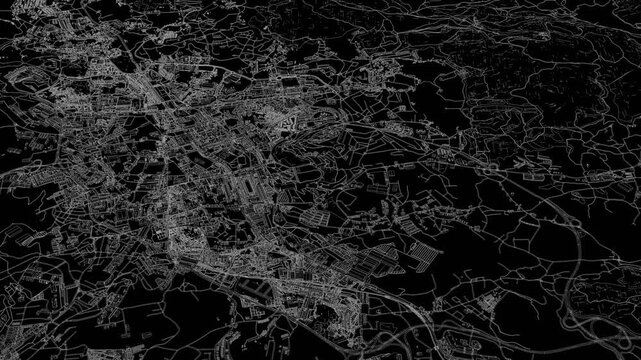 3D looped animation of city - Braga Portugal
