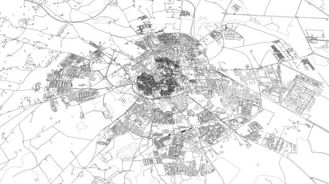 3D looped animation of city - Evora Portugal