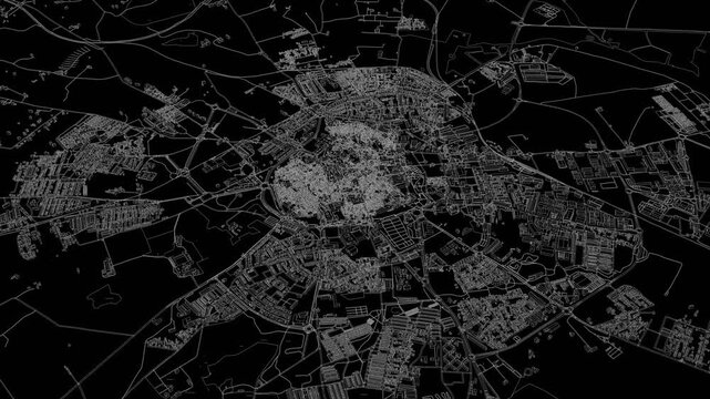 3D looped animation of city - Evora Portugal