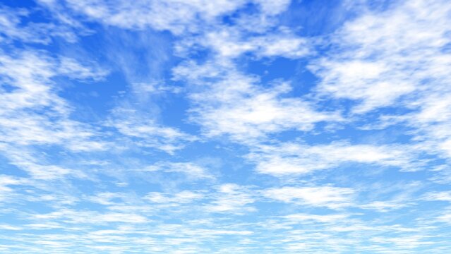 青空と流れる雲の背景素材 爽やかな空の風景  抽象的な空 / Blue sky and flowing white clouds background refreshing sky landscape abstract sky