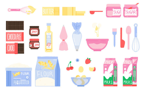 bakery icons set, cooking, baking vector incons set.