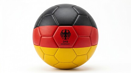 Naklejka premium German Soccer ball: A soccer ball with the colors of the German flag, combining sport and national pride.