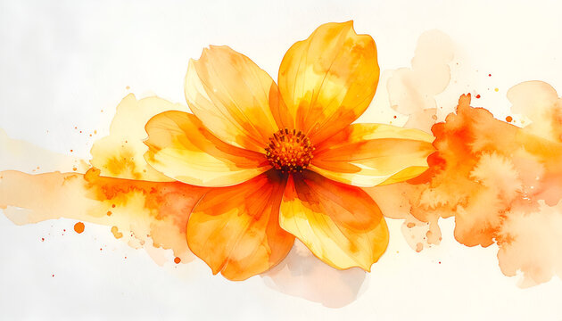 Watercolor Orange Flower Images – Browse 401,780 Stock Photos