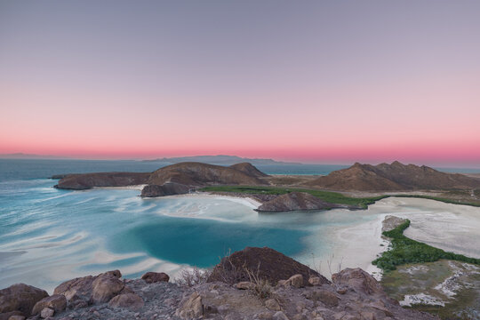 Landscape of  Balandra, M&eacute;xico at Sunset