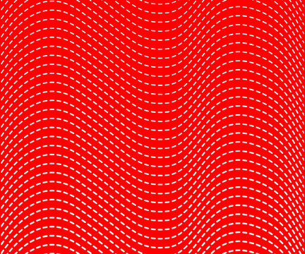 Modern Red Abstract Background with Wavy Dashed Lines Pattern
