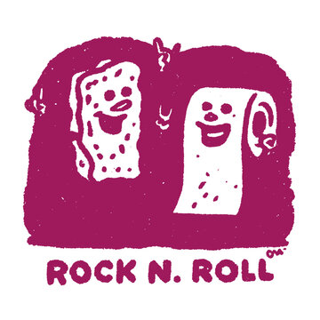 Vintage engraved illustration of funny quote on a retro rock n roll t-shirt design celebrating music and humor