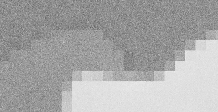 Abstract banner gray gradient shapes pixels grainy texture background, noise grunge distressed overlay backdrop.