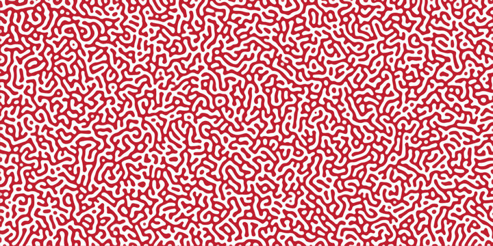 Abstract Reaction-diffusion or Turing pattern natural texture, in a coral light red colour scheme. Linear design with biological shapes. Organic lines in memphis. abstract turing organic wallpaper.	