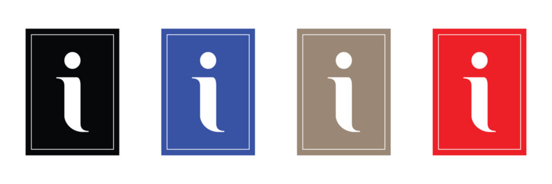 Information icon on white background. information sign. flat style. Vector Illustration . EPS 10 .
