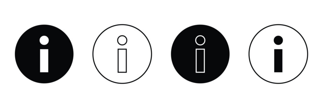 Information icon on white background. information sign. flat style. Vector Illustration . EPS 10 .