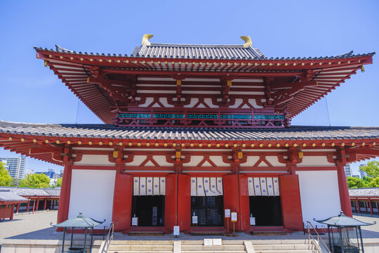 四天王寺、約1400年もの歴史を有する大阪を代表する由緒正しい寺院、大阪、日本
