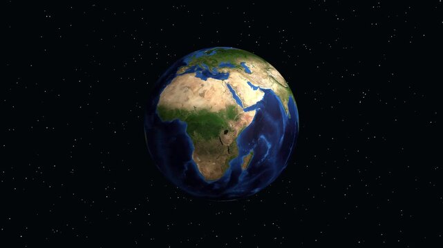 Earth Zoom Animation Focusing on Irkutsk Russia with Geographic Coordinates