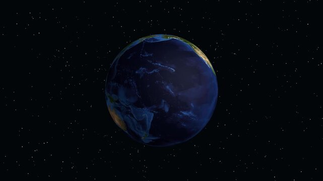 3D Earth Animation Zooming into Wadi Al Dawasir Saudi Arabia