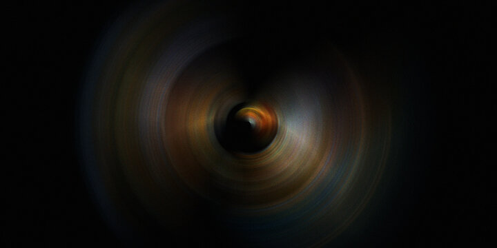 A dark tunnel effect with a blurry light source and a black background for design