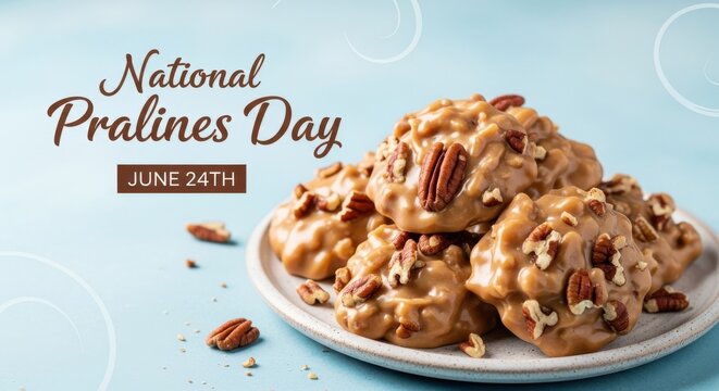 delicious pralines on a plate for national pralines day