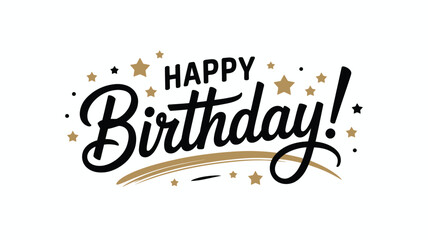 Obraz premium Birthday Greeting Card Design, Modern Celebratory Poster with Festive Typography and Minimalist Party Elements for Social Media and Print