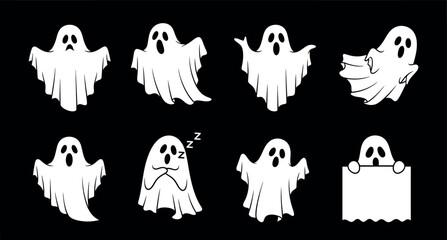 set of silhouettes of ghost © Ananna