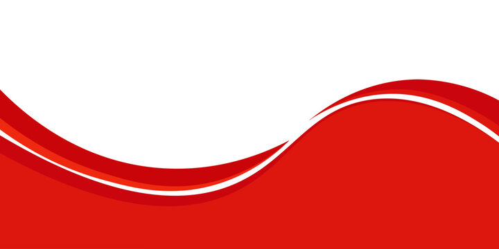 Vector red line background curve element with white space for text and message design, overlapping layers, vector