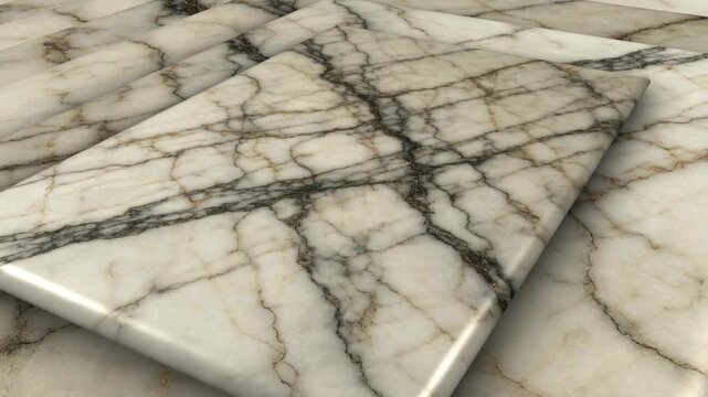 Calacatta Marble Tiles with Elite Rotation and Looped Background for Unique Luxury Design and High End Real Estate showing Polished Italian Stone