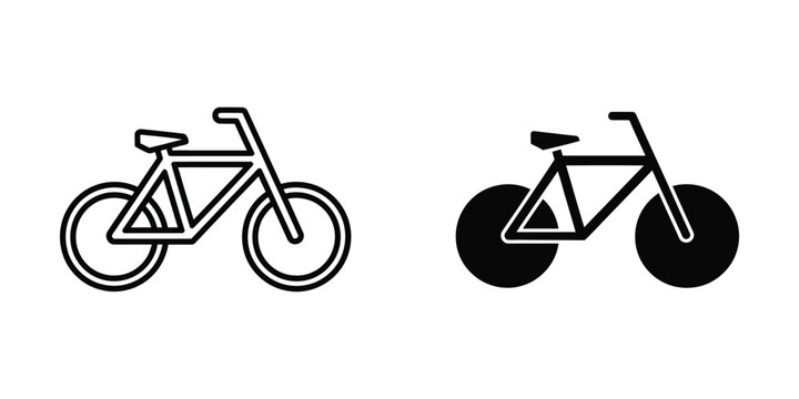 Comparison of road bicycle with standard and thick tire versions