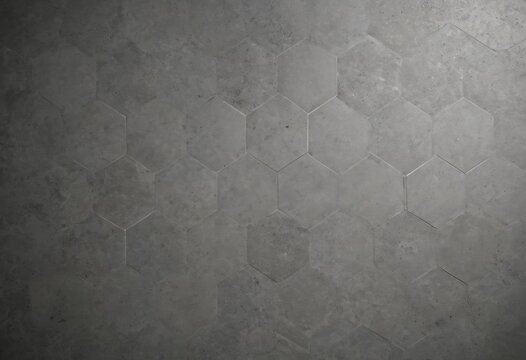 Modern Minimalist Gray Hexagonal Tile Texture