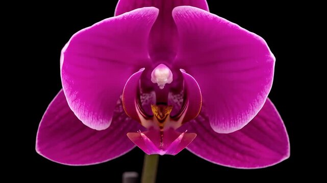 Vibrant Pink Orchid Blossom Macro Detail