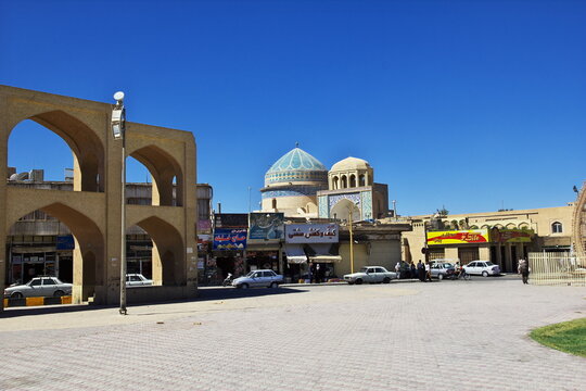 Yazd, Iran - 01 Oct 2012: The Mosque in Yazd city, Iran