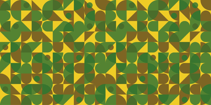 レトロモダンな幾何学柄の背景素材