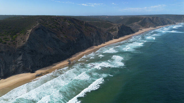 Drone photo Praia da Barriga Portugal Europe