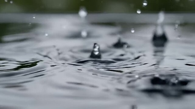 A blurry low angle shot depicts a dark colored turtle swimming in calm water reflecting its form on the surface with a soft focus