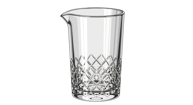 Crystal Glass With Diamond Pattern.