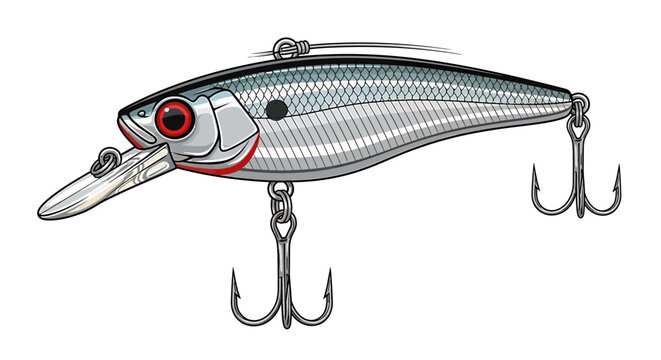 Detailed illustration of fishing lure.