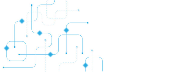 Fototapeta premium Abstract futuristic technology background. Technology background with crossed lines and dots.