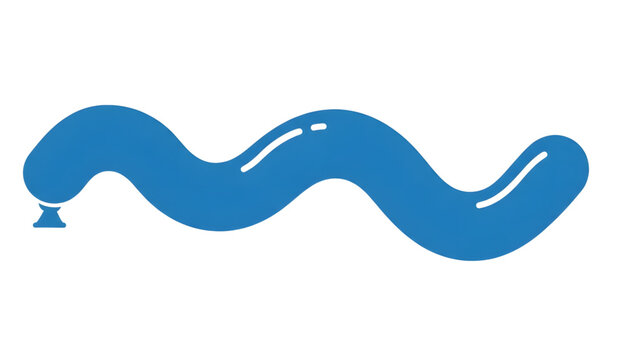 Blue paint blob wave shape liquid