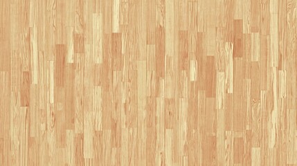 Fototapeta premium Light wooden parquet floor with varied rectangular planks, showing natural grain and texture in a warm beige tone.