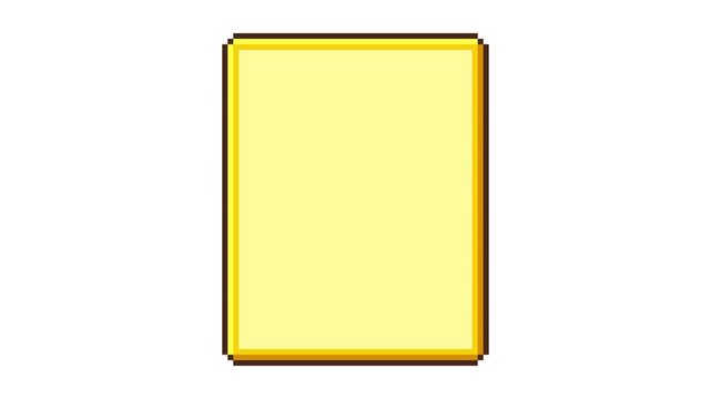8-bit pixel art gold game frame. looped animation 4k 30fps