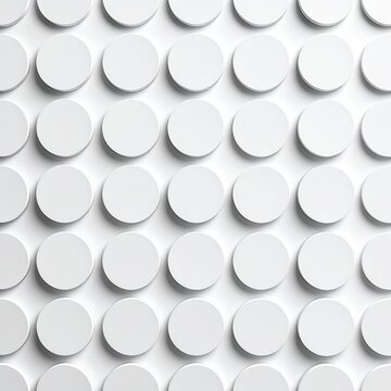 白丸が整列したミニマル幾何学パターン背景素材