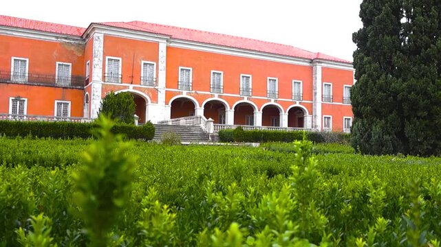 Elegant Palace da Calheta in the Ajuda Botanical Garden of Lisbon