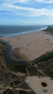 Drone photo Praia da bordeira Portugal Europe