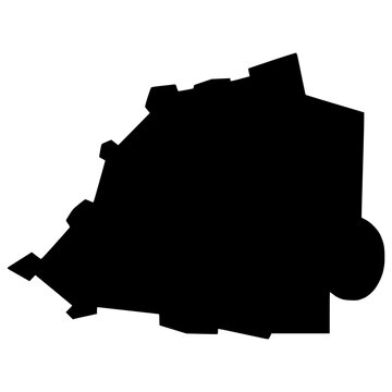 Vatican Black Map Flat Design