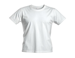 Naklejka premium Plain white short-sleeved t-shirt against a stark white background