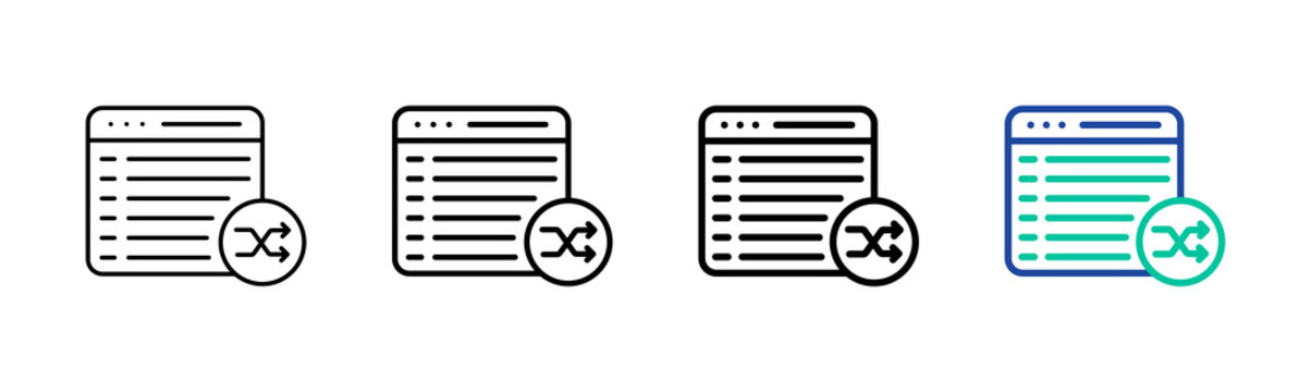 Website Redirect Icon Collection Different Style Outline