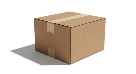 Fototapeta premium Cardboard Box Delivery Moving and Shipping