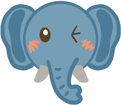blue elephant cartoon