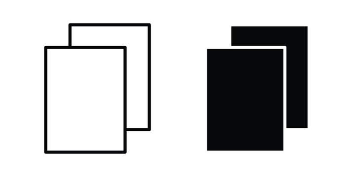 Copy icon vector design Illustration pack for apps.