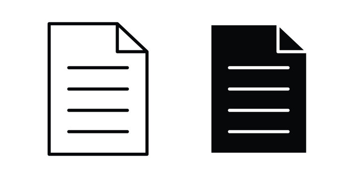 Document icon vector design Illustration pack for apps.